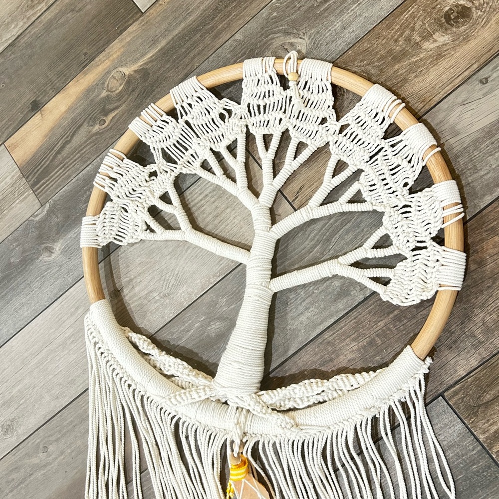 21”X 21” Handmade Macramé Tree of Life Wall Hanging